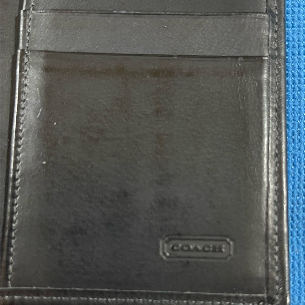 Coach black leather wallet